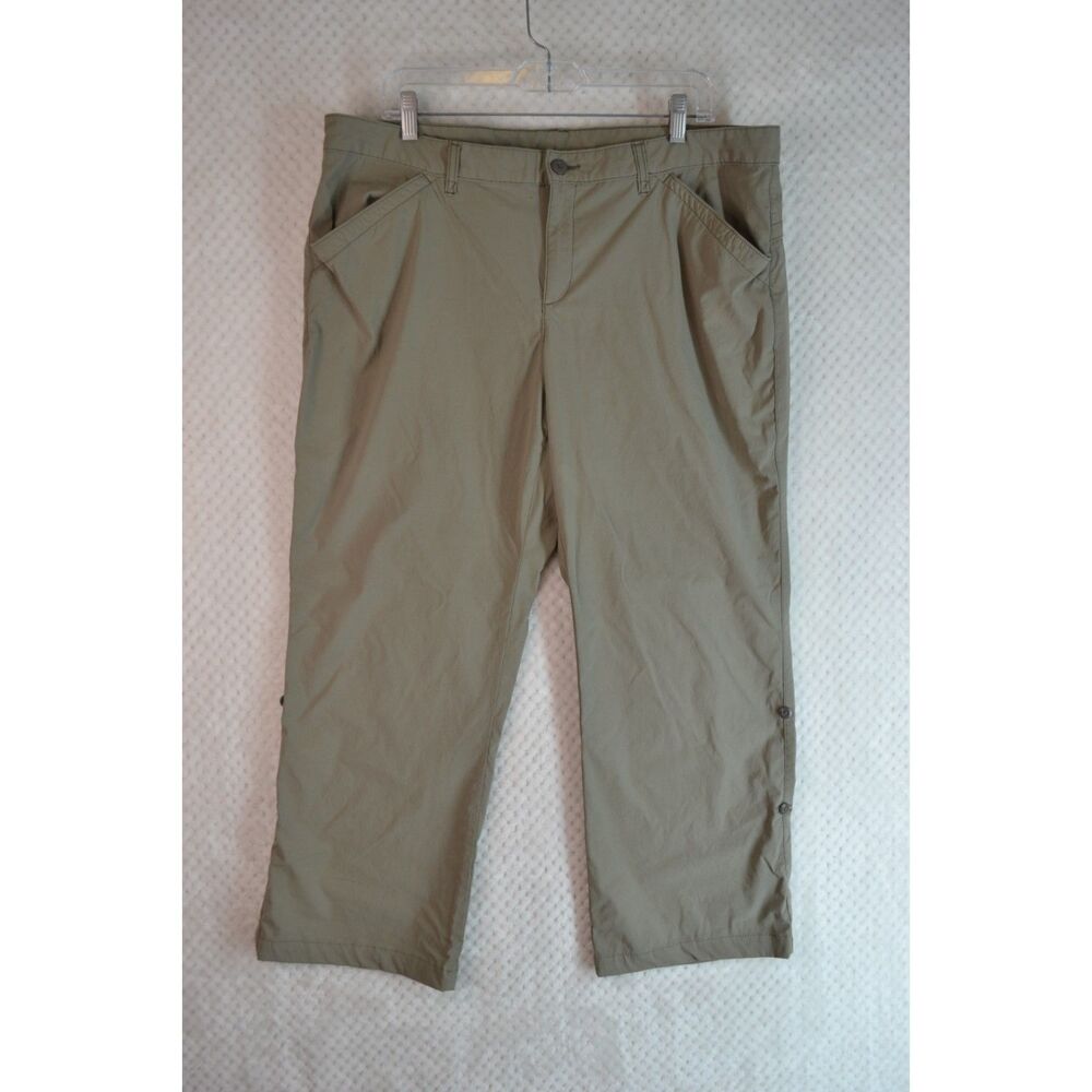 Eddie Bauer Women's 18 Tan Cropped Capri Hiking Pants
